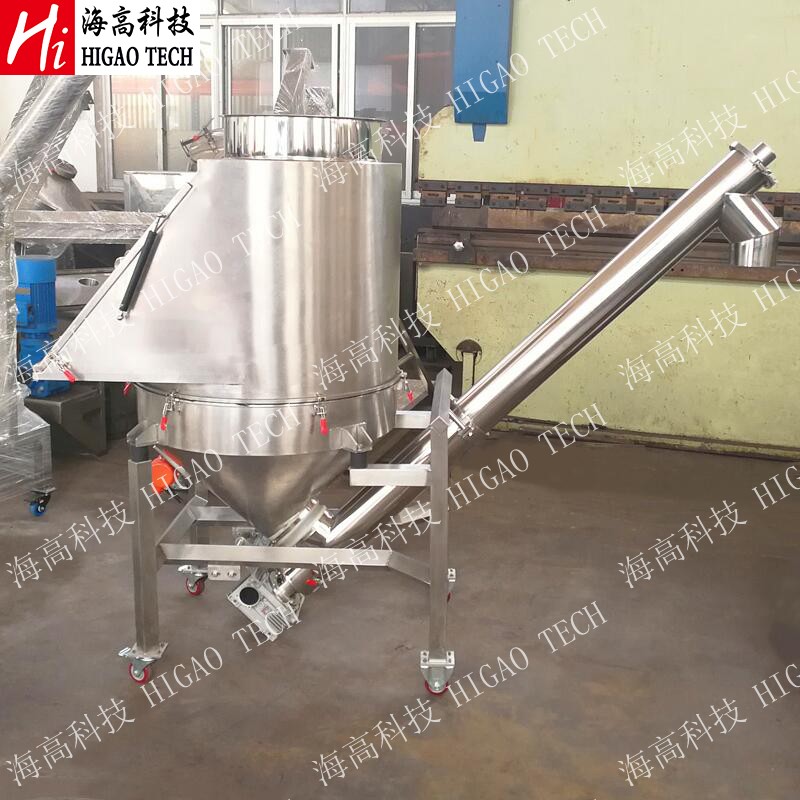 screw conveyor with dust free feeding station