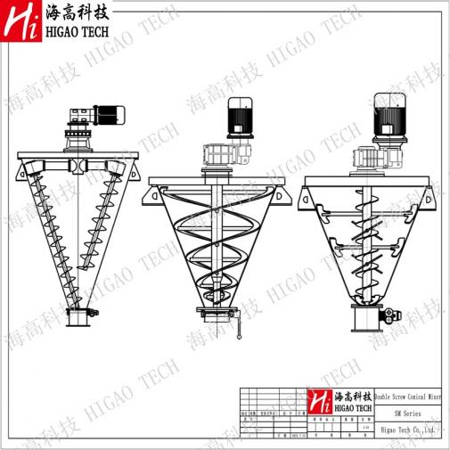 double screw cone mixer factory