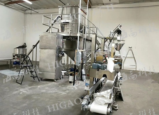 500kg/h Food Production Line-Feeding-Mixing-Packing-Sealing-Conveying